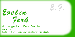 evelin ferk business card